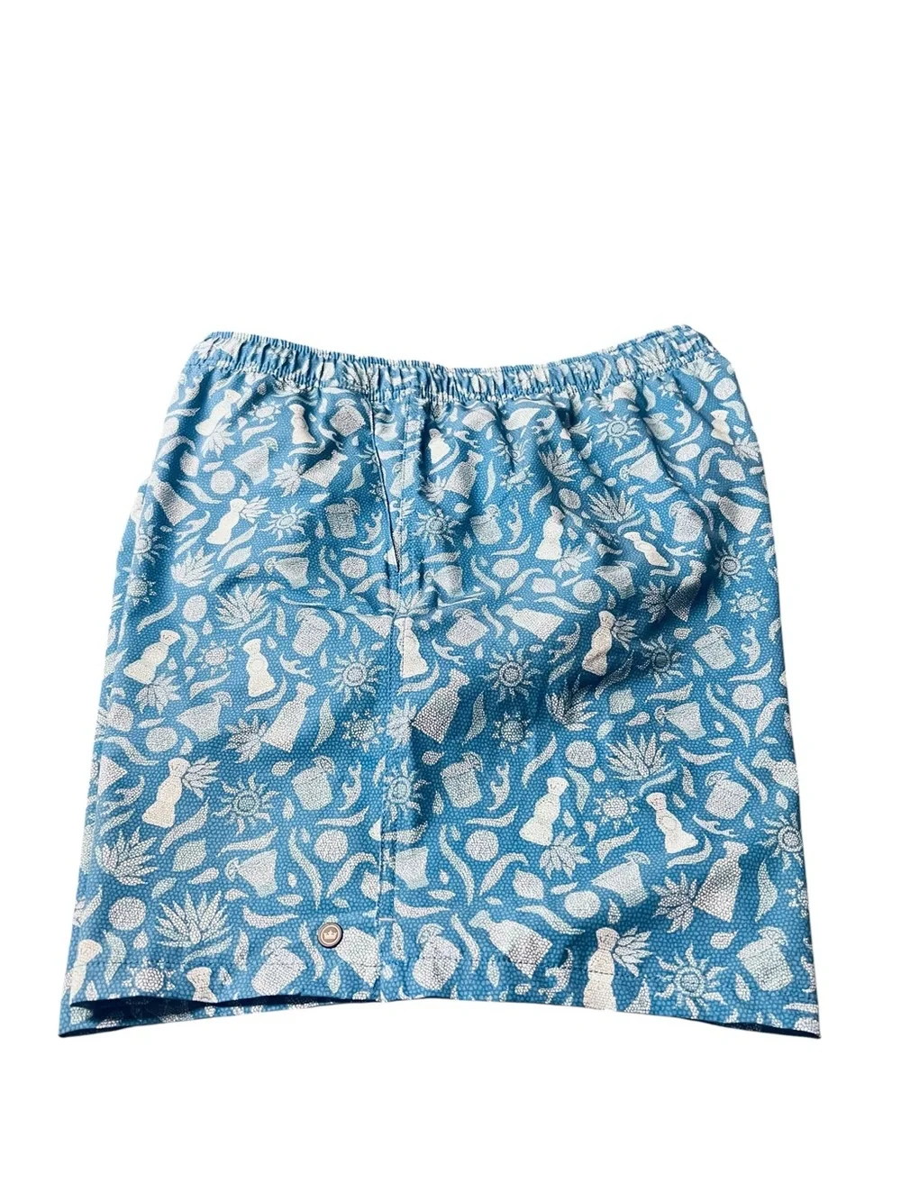 Peter Millar Men’s Saltwater Spirits Blue & White Swim Trunks Size XL